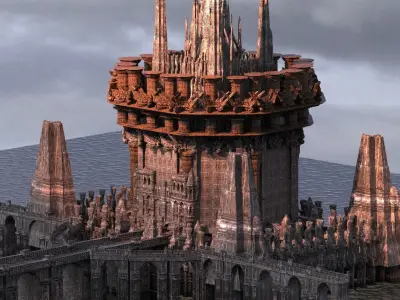 Celts Overlord Fortress Kitbash 3D model