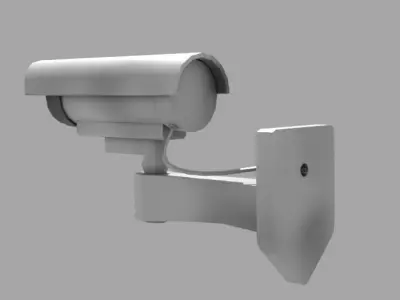 low poly security camera  Low-poly 3D model