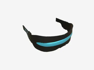 SciFi Glasses I04 Black Blue - Character Design Fashion Low-poly 3D model