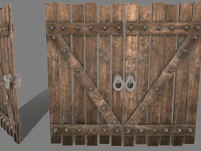 Medieval Door  Low-poly 3D model