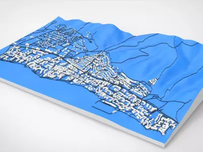 Cityscape Sveti Vlas Bulgaria 3D model