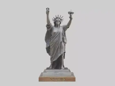 The Warriors of Liberty statue model Low-poly 3D model