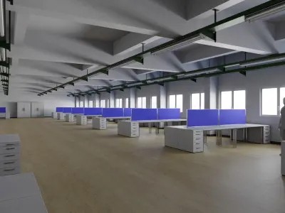 Office Interior 1 Low-poly 3D model