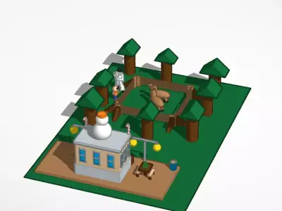 HappyCafeFun Low-poly 3D model