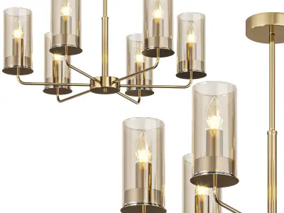 Chandelier Honnor gold by Lalume 3D model
