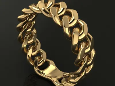 Cuban Link Bottom Fused Mix Size 3D print model