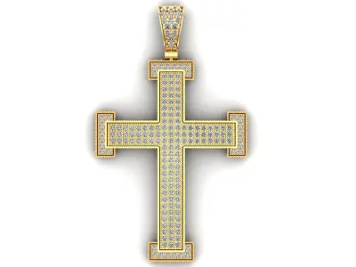 Cross pendant 3D print model 3D print model