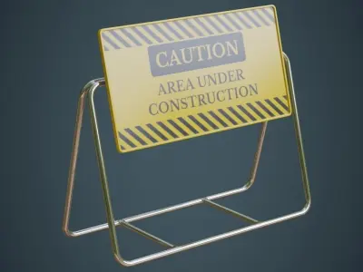 Traffic Barrier 4A Low-poly 3D model