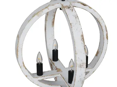 Evolution Jolla Wood Sphere Pendant Light 3D model