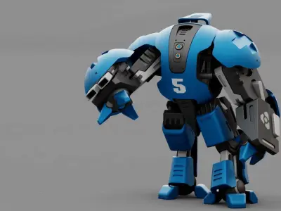 BATTLE DROID OKEANOS  RIGGED 3D model
