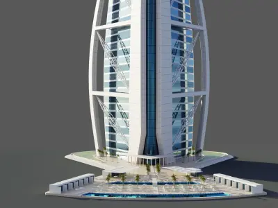 Burj al arab - Dubai 3D model