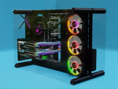 Raijintek Pean Mit Rog Zenith Extreme Alpha X RTX 2080TI SLI 3D model