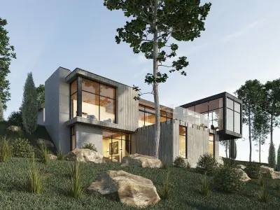 Long Horizontals House 3D model