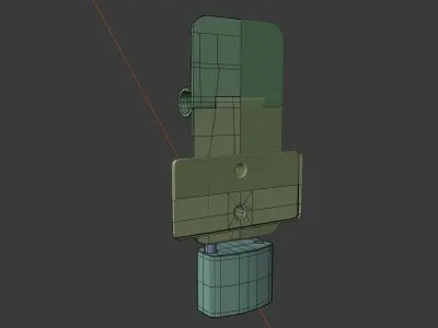 padlock and door lock Low-poly 3D model