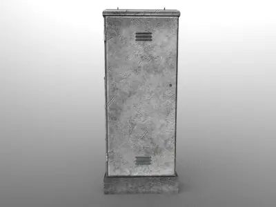 Old Electrical Box Low-poly 3D model
