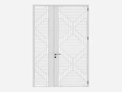 Aluminium door 311 3D model