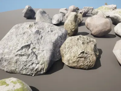 Realistic Rock Low-poly 3D model