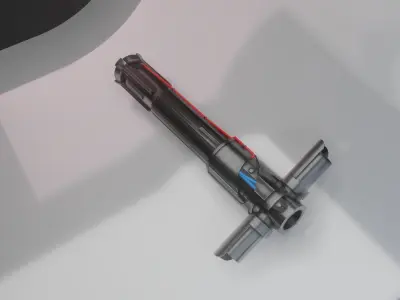 Kylo Ren Lightsaber Low-poly 3D model
