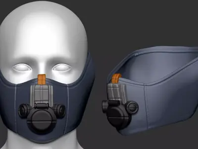 gas mask helmet scifi high poly sculpt 3d printable  3D model