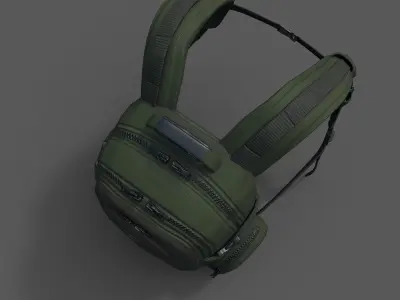 Backpack Camping Generic military combat soldier  Low-poly 3D model