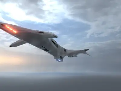 Corvette Spaceship 3D model