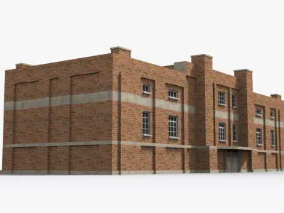 Factory xx12 Low-poly 3D model