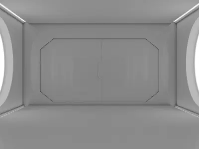 Sci Fi Corridor Low-poly 3D model buy