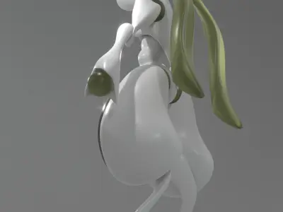 Cute Fantasy Doll Character Cyber Aesthetic Y2K grunge gorpcore Low-poly 3D model