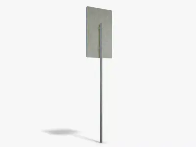 Toilet Info Sign Low-poly 3D model