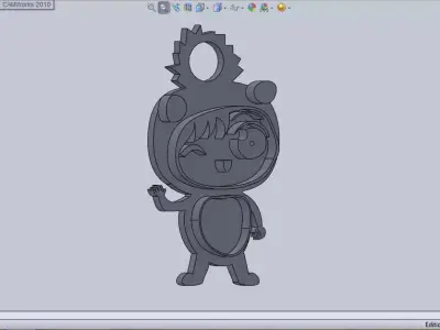 anime key ring 3D model