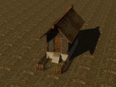 Medieval House 19 Free low-poly 3D model