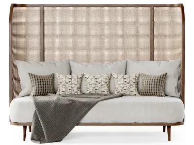 Three-seater garden sofa CV33 High back 3D model