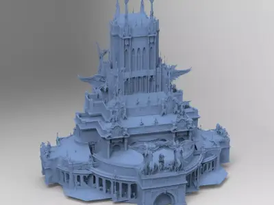 Final fantasy street Hall 7  3D model