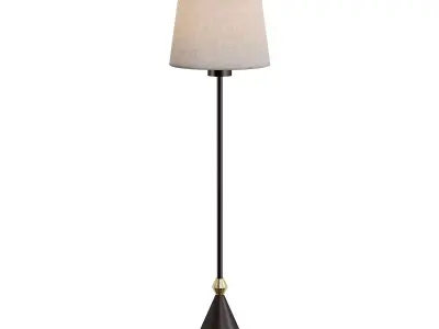 CONSOLE floor lamp with linen shade 3D model