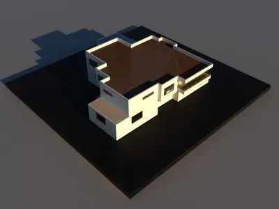 Dublex Villa Low-poly 3D model