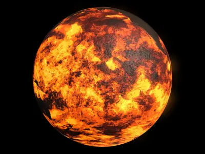Scorched Earth v3 - 8k PBR Low-poly 3D model