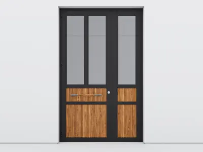Aluminium door 173 3D model