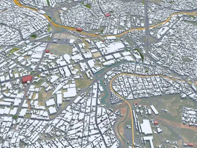 Contagem Brazil Low-poly 3D model