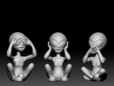 Alien Statue - 0130 3D print model