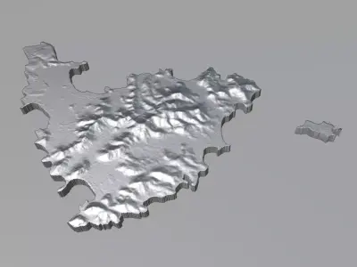 Saint Martin and Sint Maarten Terrain Country 3D model