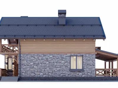 Chalet Style House 3D model