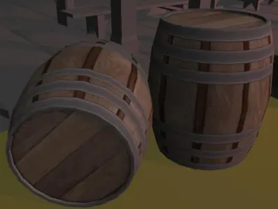 Old West Town AAA Low-poly 3D model