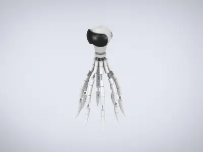 Octopus sci-fi 3D model Low-poly 3D model