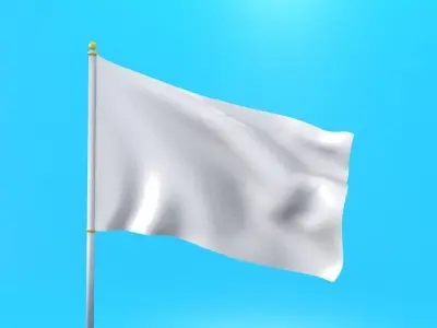 Thai flag Low-poly 3D model