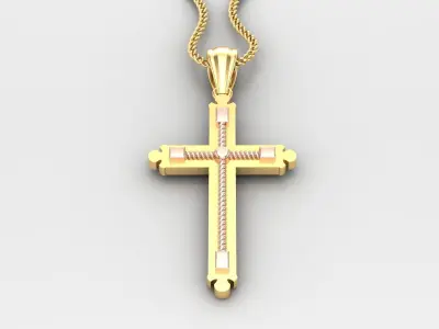 Cross Light Gold 4CP003 3DM STL 3D print model