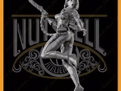 Nutshell Atelier - Space girl - figure only - NSFW 3D print model