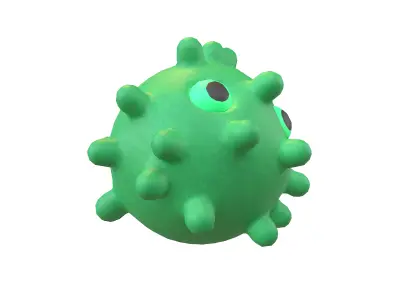 Virus Character v1 010 Low-poly 3D model