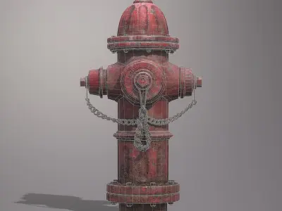 Fire Hydrant  Low-poly 3D model