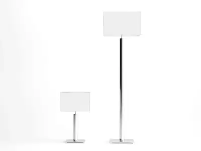 Table and floor lamps 3D model