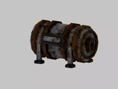 Retro Sci-Fi Industrial Pack  Low-poly 3D model